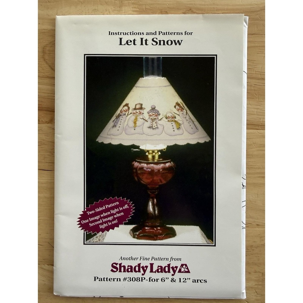 Shady Lady 2-Sided Pattern: LET IT SNOW # 308P For 6" & 12" Shades Uncut